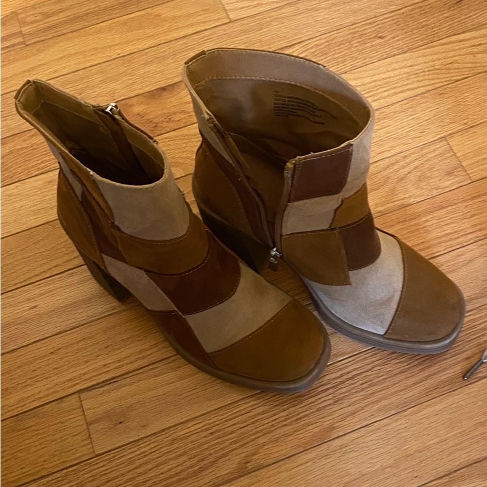Universal Thread Olly Patchwork Faux Suede Platform Boots
